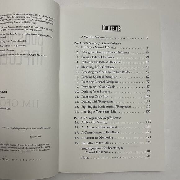 Gods Man of Influence Living a Life of Lasting Impact By Jim George Paperback - Picture 4 of 7